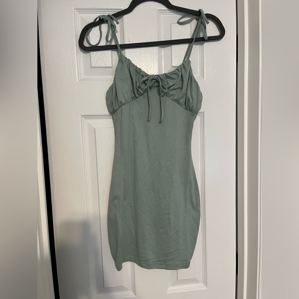 Rue21 Light Green Ruched Dress